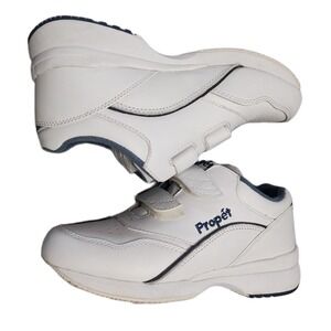 Propét Tour Walker Strap Sneakers Womens US 5.5B White Leather Perforated W3902